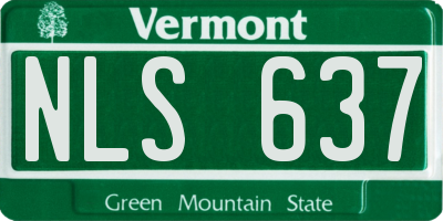 VT license plate NLS637