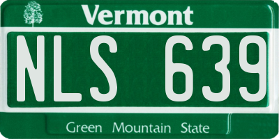 VT license plate NLS639