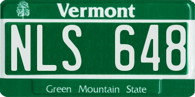 VT license plate NLS648