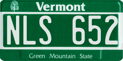 VT license plate NLS652