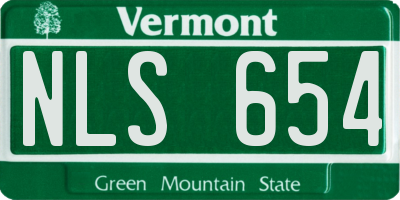 VT license plate NLS654