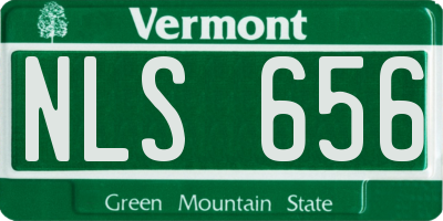 VT license plate NLS656