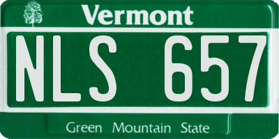 VT license plate NLS657