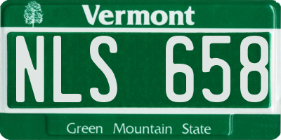 VT license plate NLS658