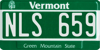 VT license plate NLS659