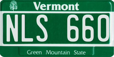 VT license plate NLS660