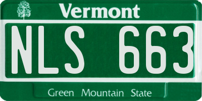 VT license plate NLS663
