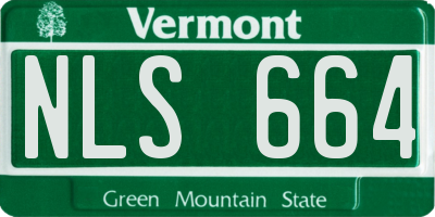 VT license plate NLS664