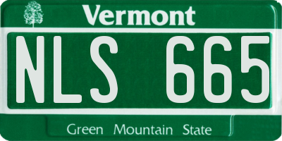 VT license plate NLS665