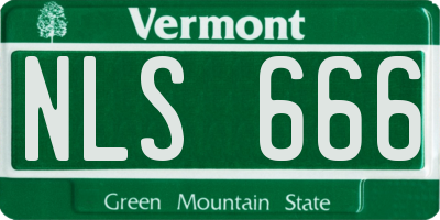 VT license plate NLS666