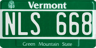 VT license plate NLS668