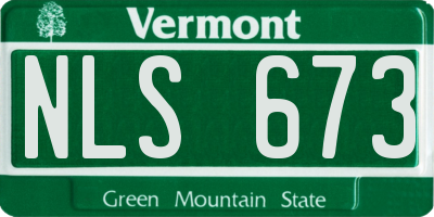 VT license plate NLS673