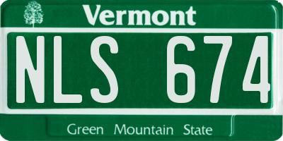VT license plate NLS674