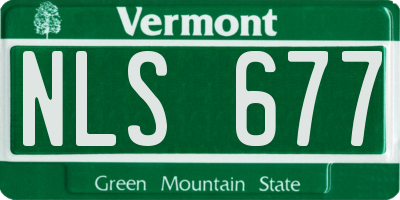 VT license plate NLS677