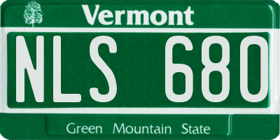 VT license plate NLS680