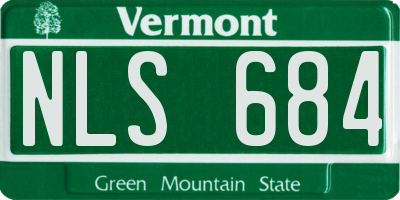 VT license plate NLS684