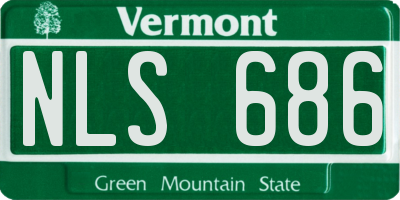 VT license plate NLS686