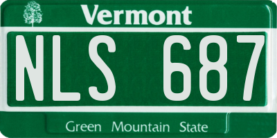 VT license plate NLS687