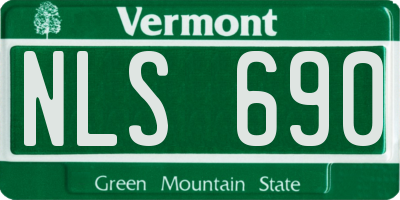 VT license plate NLS690