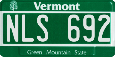 VT license plate NLS692