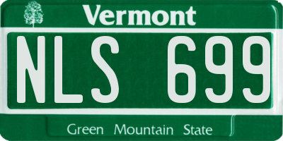 VT license plate NLS699