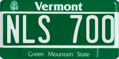 VT license plate NLS700