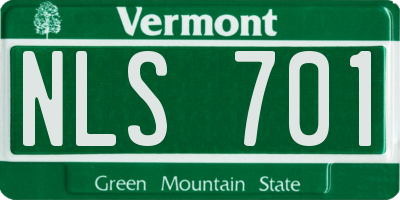 VT license plate NLS701
