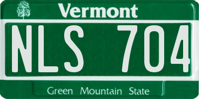VT license plate NLS704