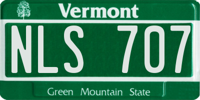 VT license plate NLS707