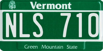 VT license plate NLS710