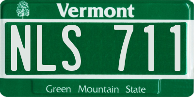VT license plate NLS711