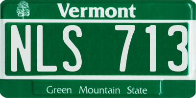 VT license plate NLS713
