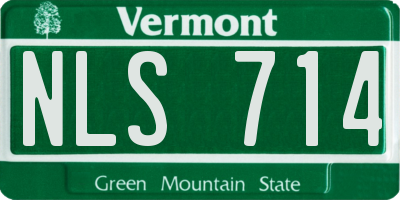 VT license plate NLS714