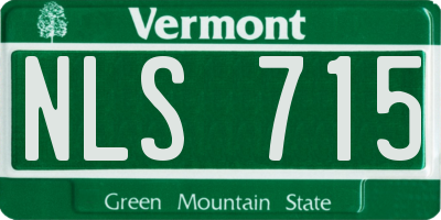 VT license plate NLS715