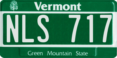 VT license plate NLS717