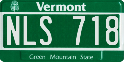 VT license plate NLS718