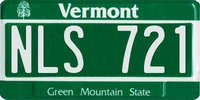 VT license plate NLS721