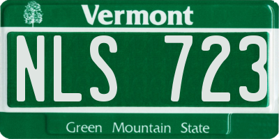VT license plate NLS723