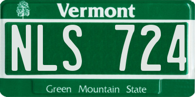 VT license plate NLS724