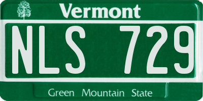VT license plate NLS729