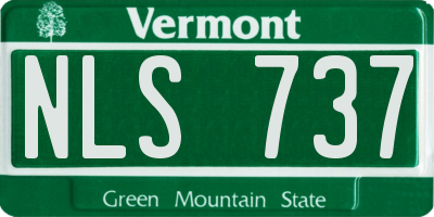 VT license plate NLS737