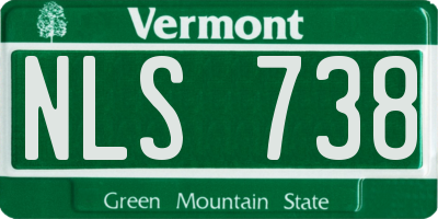VT license plate NLS738