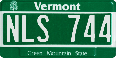 VT license plate NLS744
