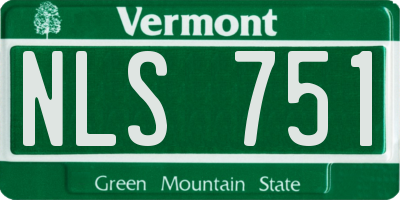 VT license plate NLS751