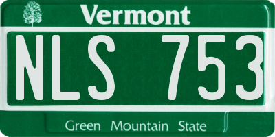 VT license plate NLS753