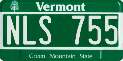 VT license plate NLS755