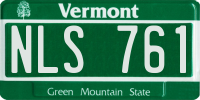 VT license plate NLS761
