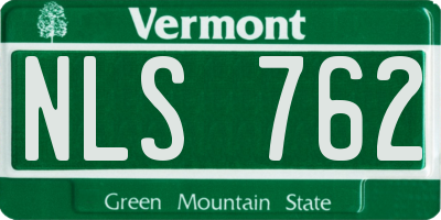 VT license plate NLS762