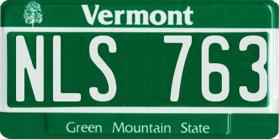 VT license plate NLS763