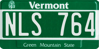 VT license plate NLS764